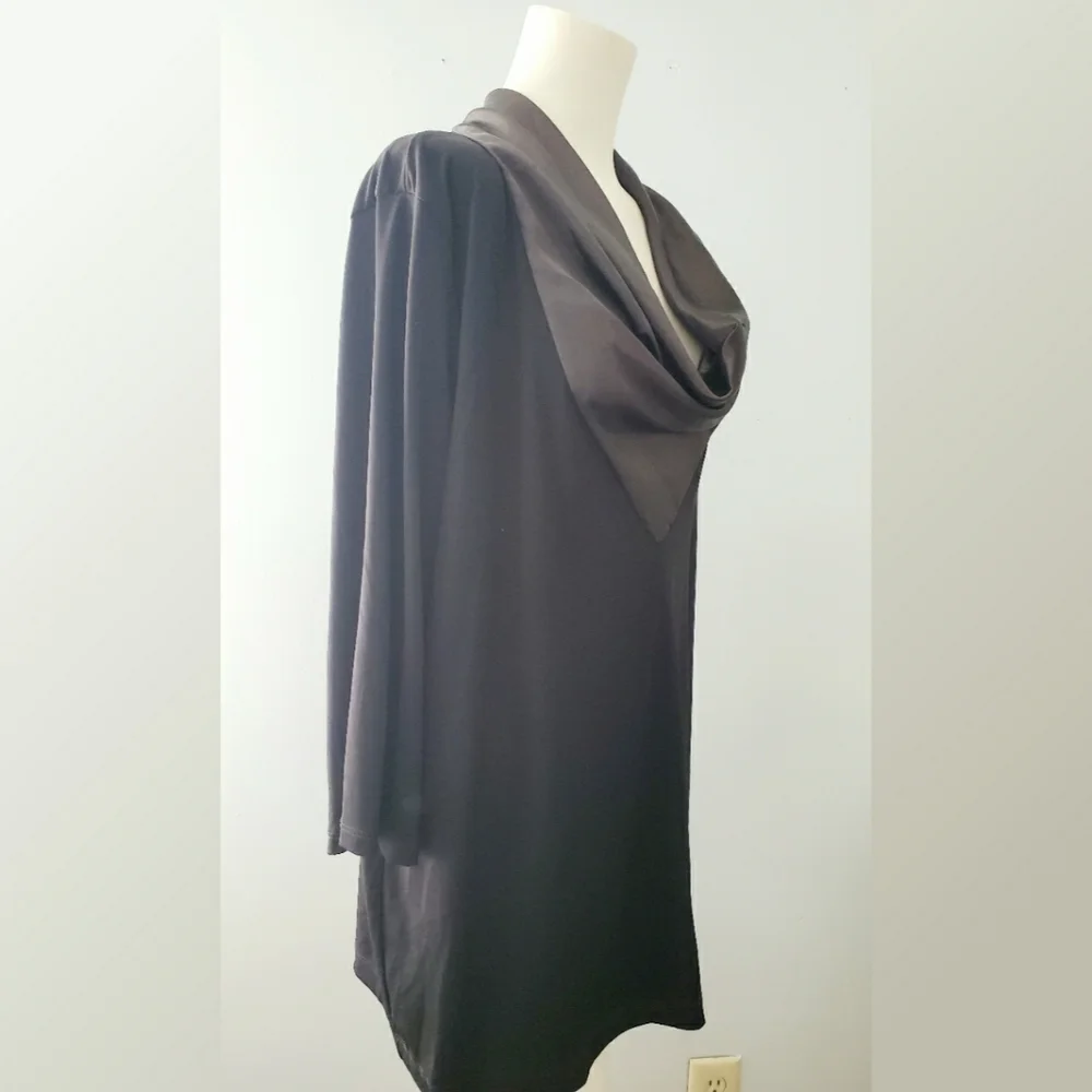 American Glamour Badgley Mischa Black Tunic Top - Picture 3 of 5